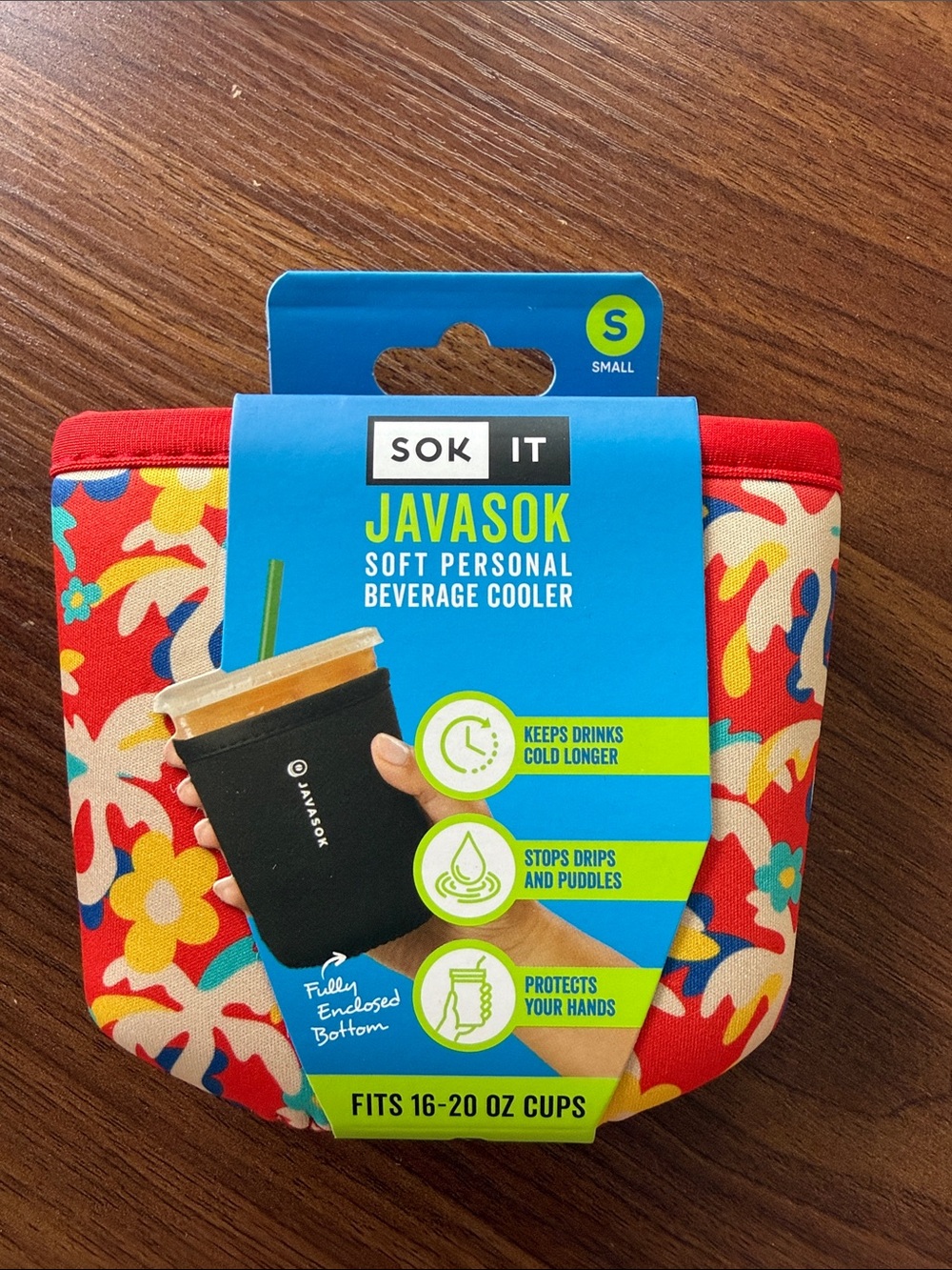 Javasok reusable insulating cold beverage sleeve  in Tropical Tangle